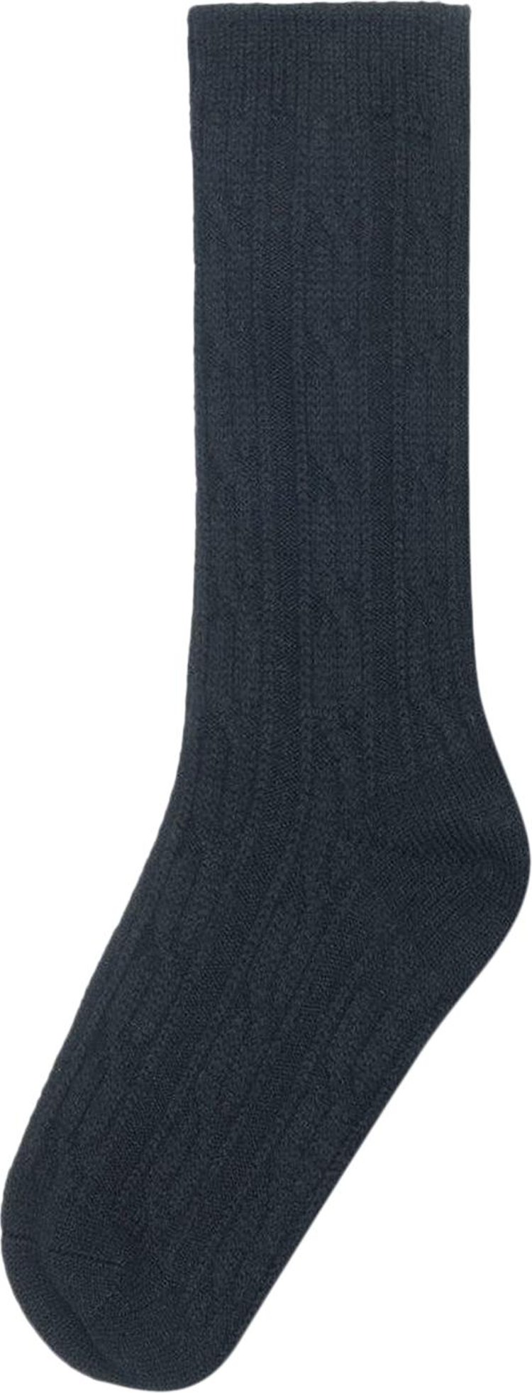 Stussy Cable Knit S Dress Socks 'Black'