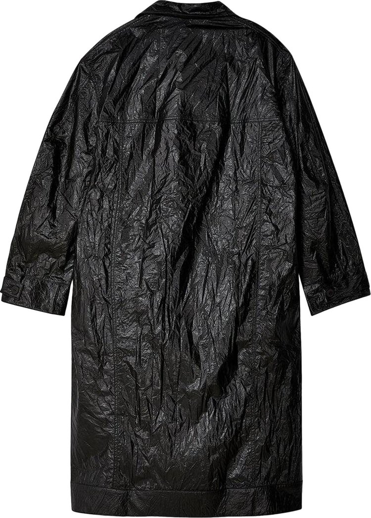 Eckhaus Latta Nylon Trench Coat Obsidian