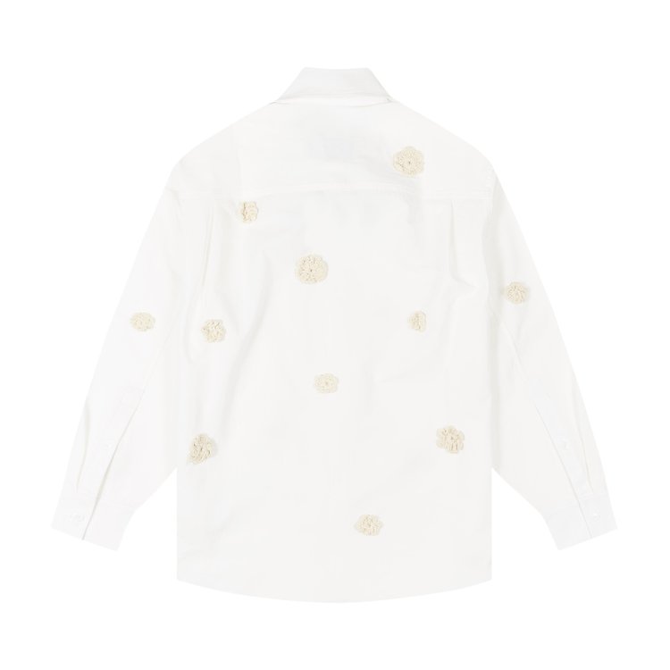 Song for the Mute Long Sleeve Pleated Box Shirt White