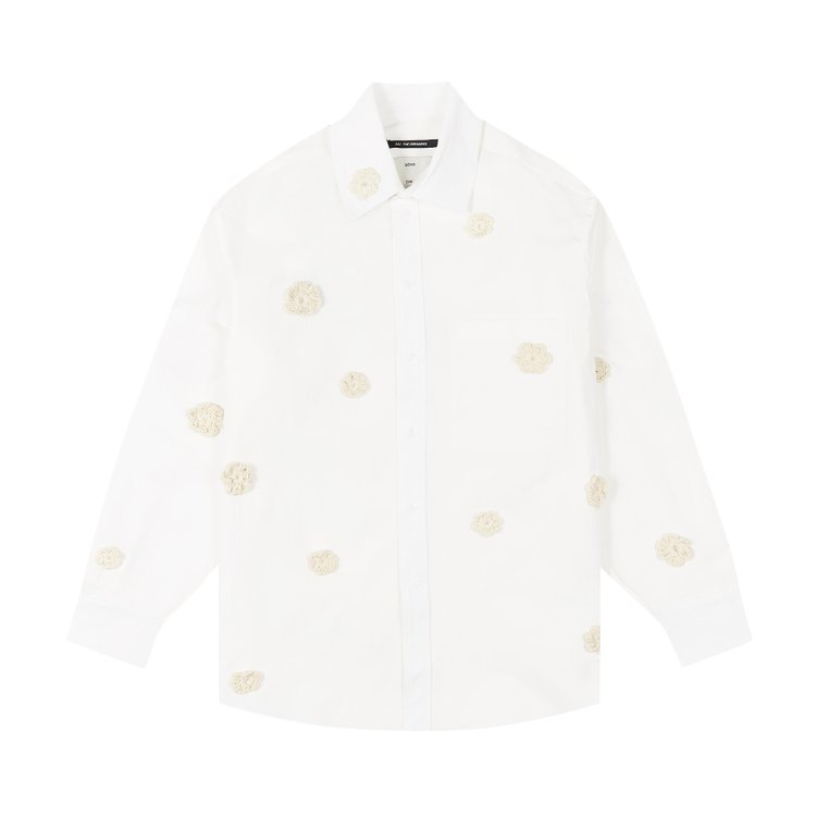 Song for the Mute Long-Sleeve Pleated Box Shirt 'White'