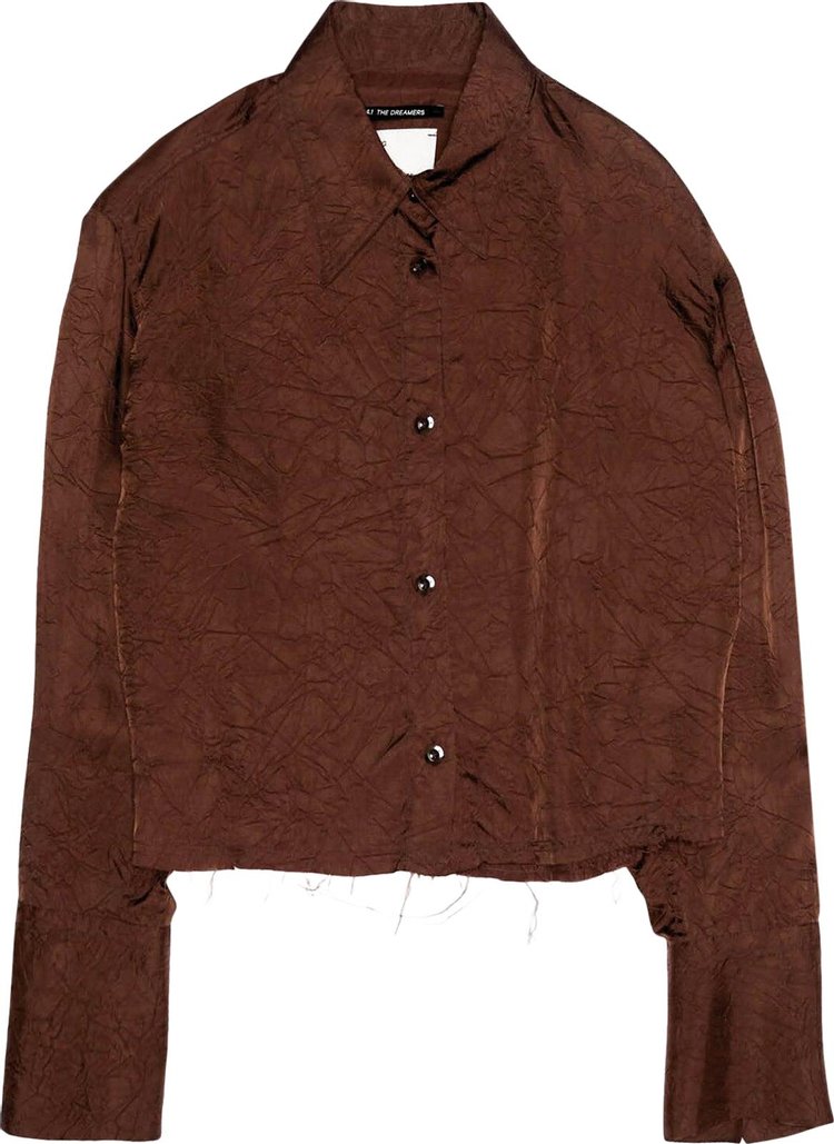 Song for the Mute Cropped Long-Sleeve Shirt 'Brown'