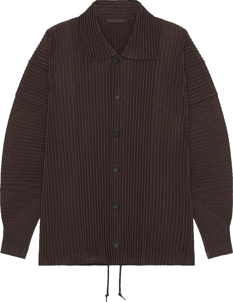 Homme Plisse Issey Miyake Heather Pleats Jacket Brown