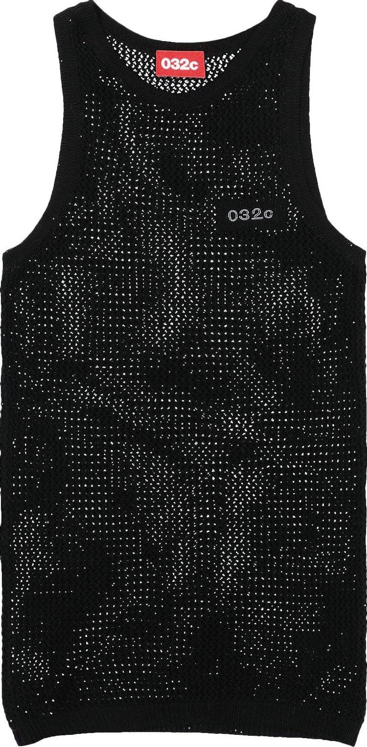 032C Lace Knit Tank Top 'Black'