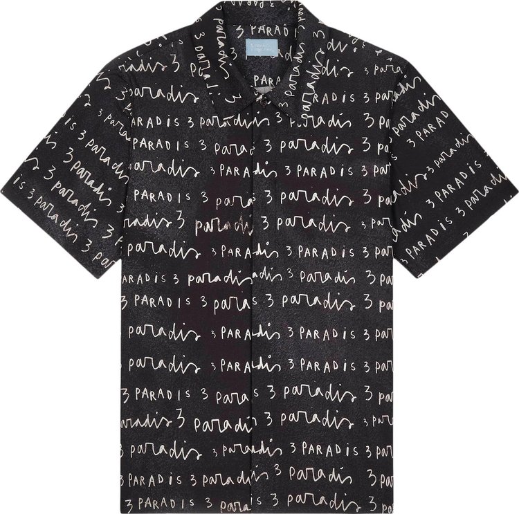 3.PARADIS x Edgar Plans Short-Sleeve Shirt 'Black'