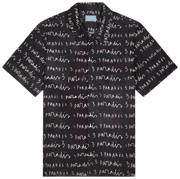 3PARADIS x Edgar Plans Short Sleeve Shirt Black