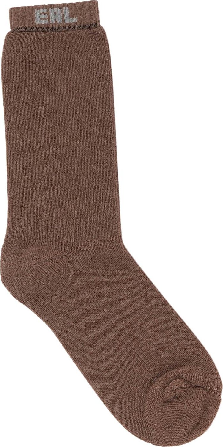 ERL Knit Socks Brown