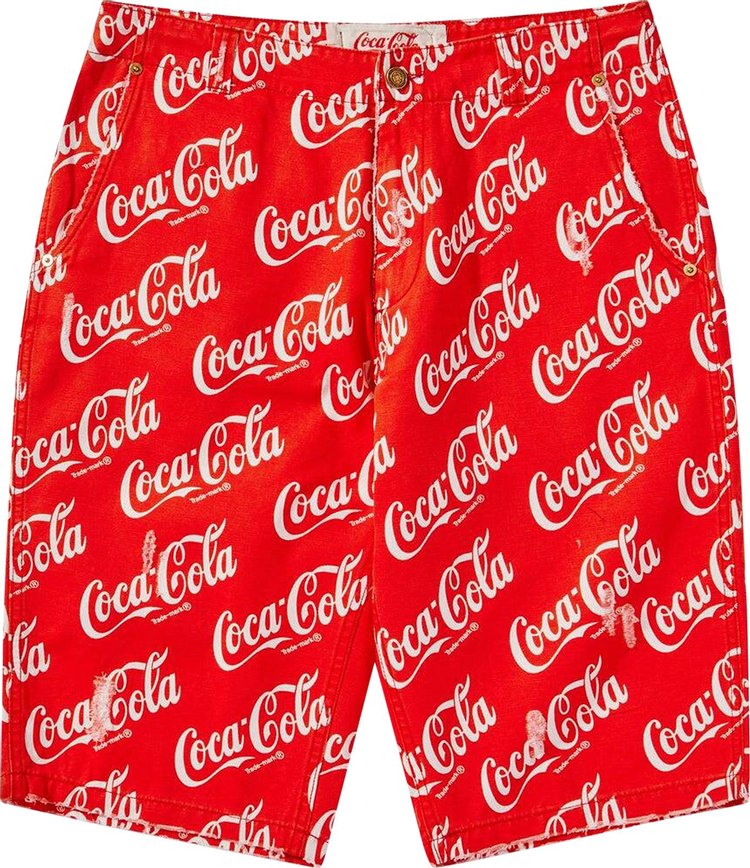 ERL Printed Canvas Shorts 'Coca Cola'