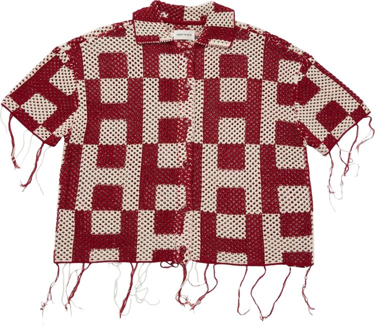 Honor The Gift Crochet Short-Sleeve Button Down 'Brick'