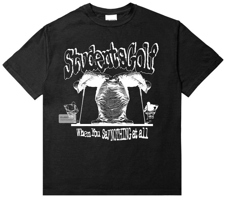 Students Nothing At All T Shirt Black
