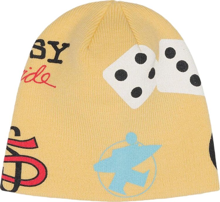 Stussy Mixed Logo Skullcap Pale Yellow