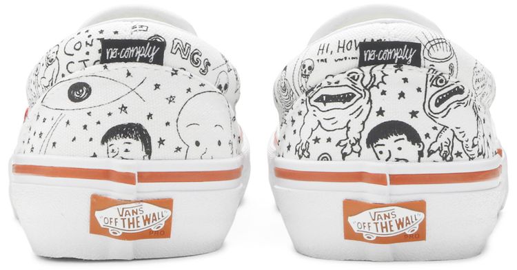 No Comply x Daniel Johnston x Vans Slip On Pro Doodles