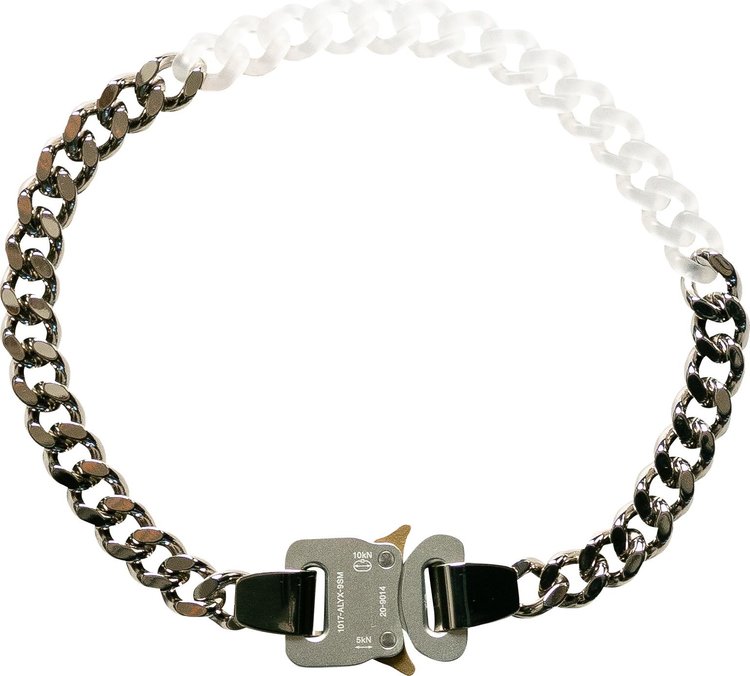 1017 ALYX 9SM Metal And Nylon Chain Necklace 'Silver/Transparent'