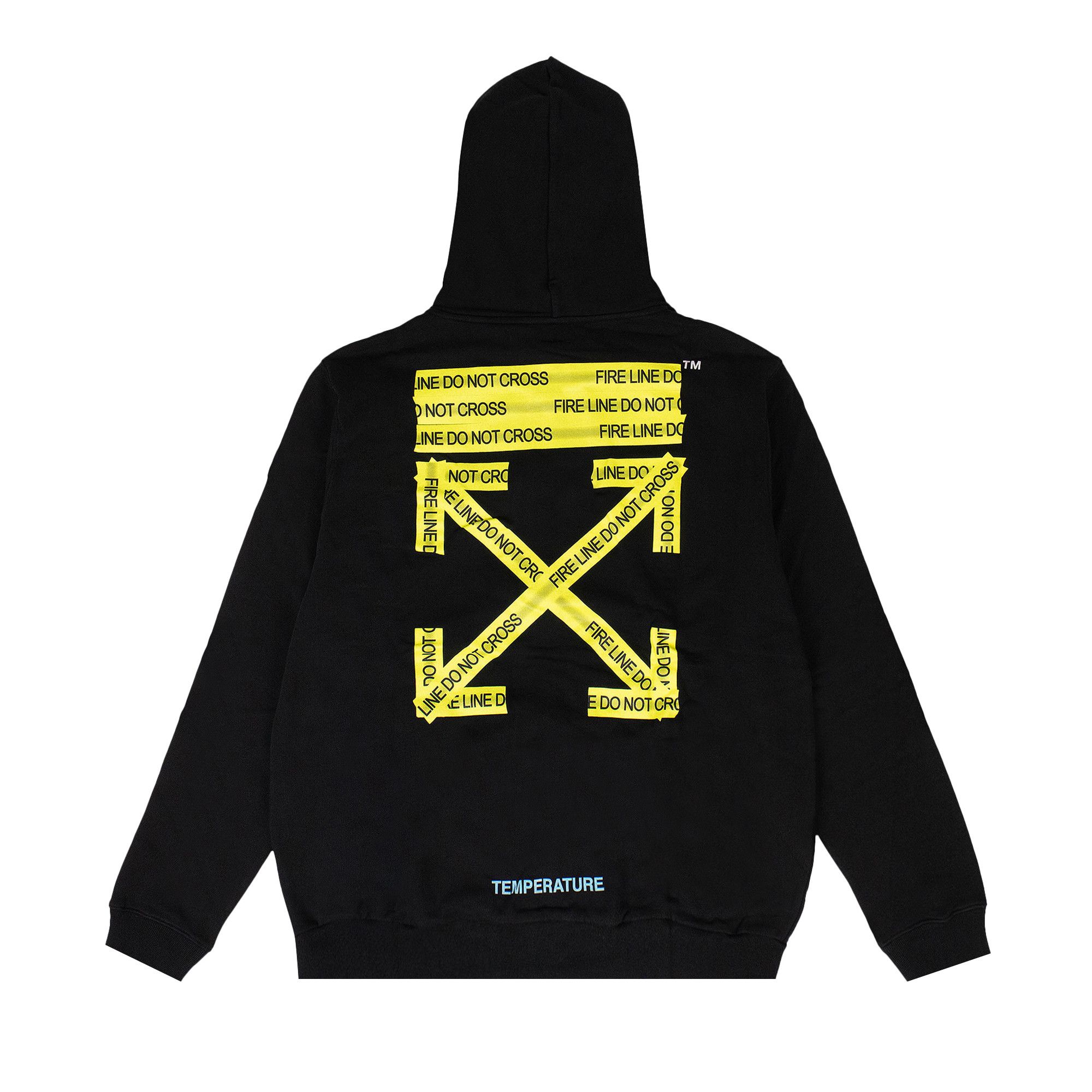 Off white firetape zip hoodie hot sale