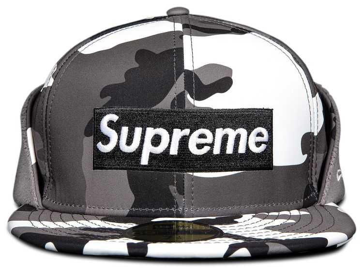 Supreme x WINDSTOPPER Earflap Box Logo New Era Snow Camo