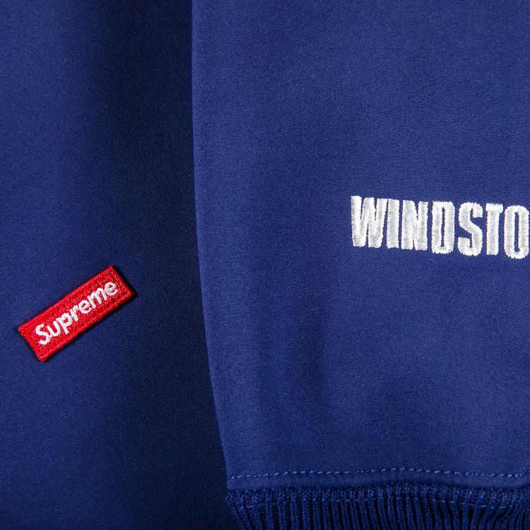 Supreme x WINDSTOPPER Zip Up Hooded Sweatshirt Washed Navy