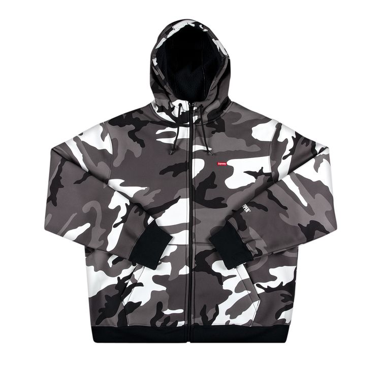 Supreme x WINDSTOPPER Zip Up Hooded Sweatshirt Snow Camo