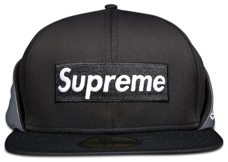 Supreme x WINDSTOPPER Earflap Box Logo New Era Black