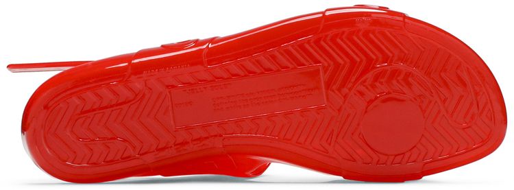 Off White Wmns Sheer Zip Tie Sandal Jelly Red