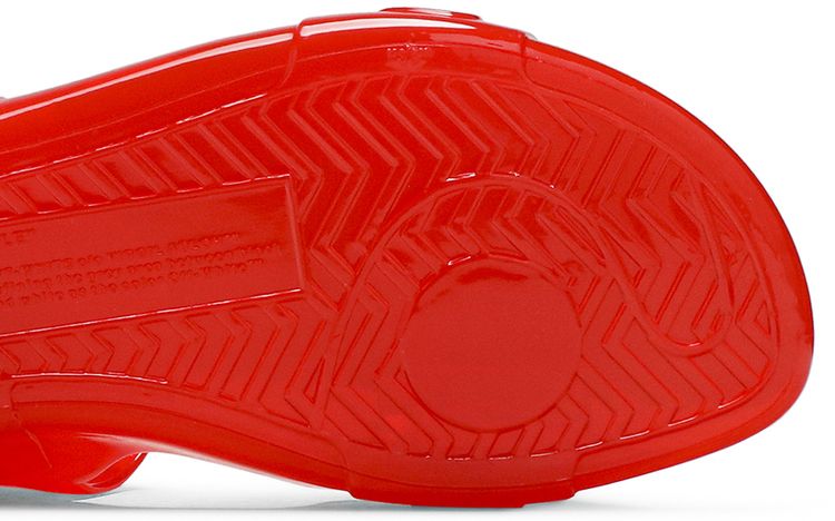 Off White Wmns Sheer Zip Tie Sandal Jelly Red