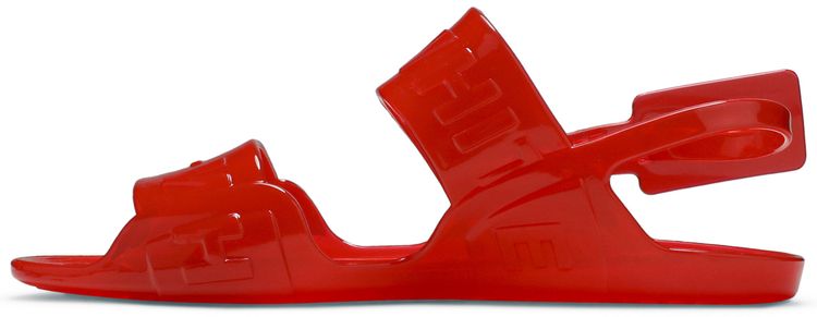 Off White Wmns Sheer Zip Tie Sandal Jelly Red