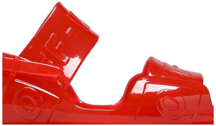 Off White Wmns Sheer Zip Tie Sandal Jelly Red