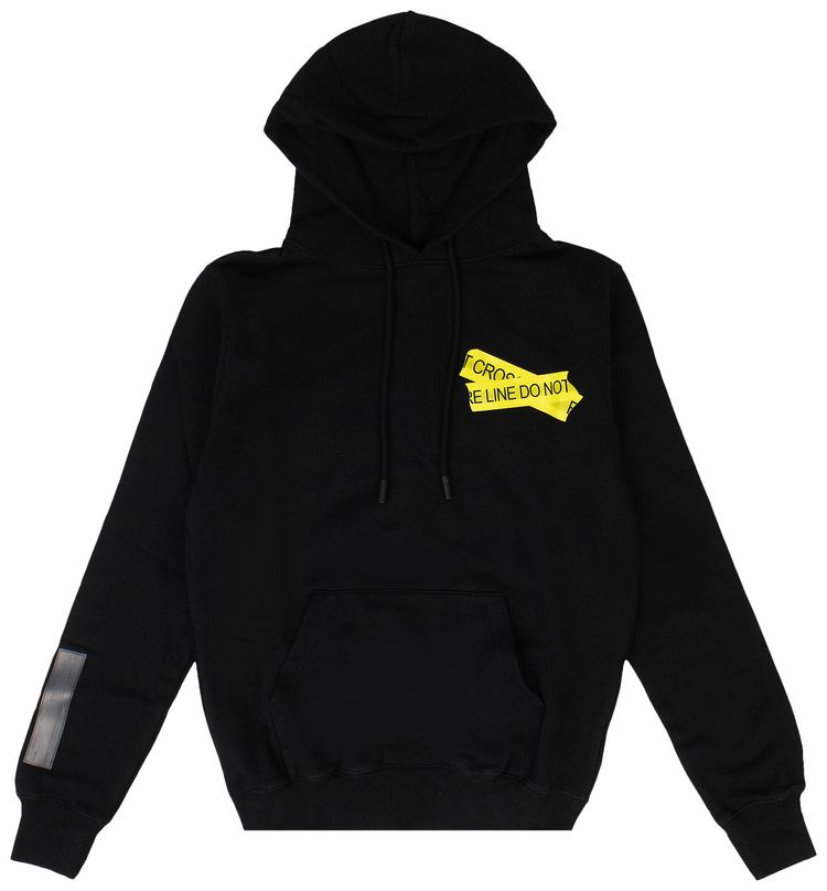 Off White Fire Tape Sweatshirt Black