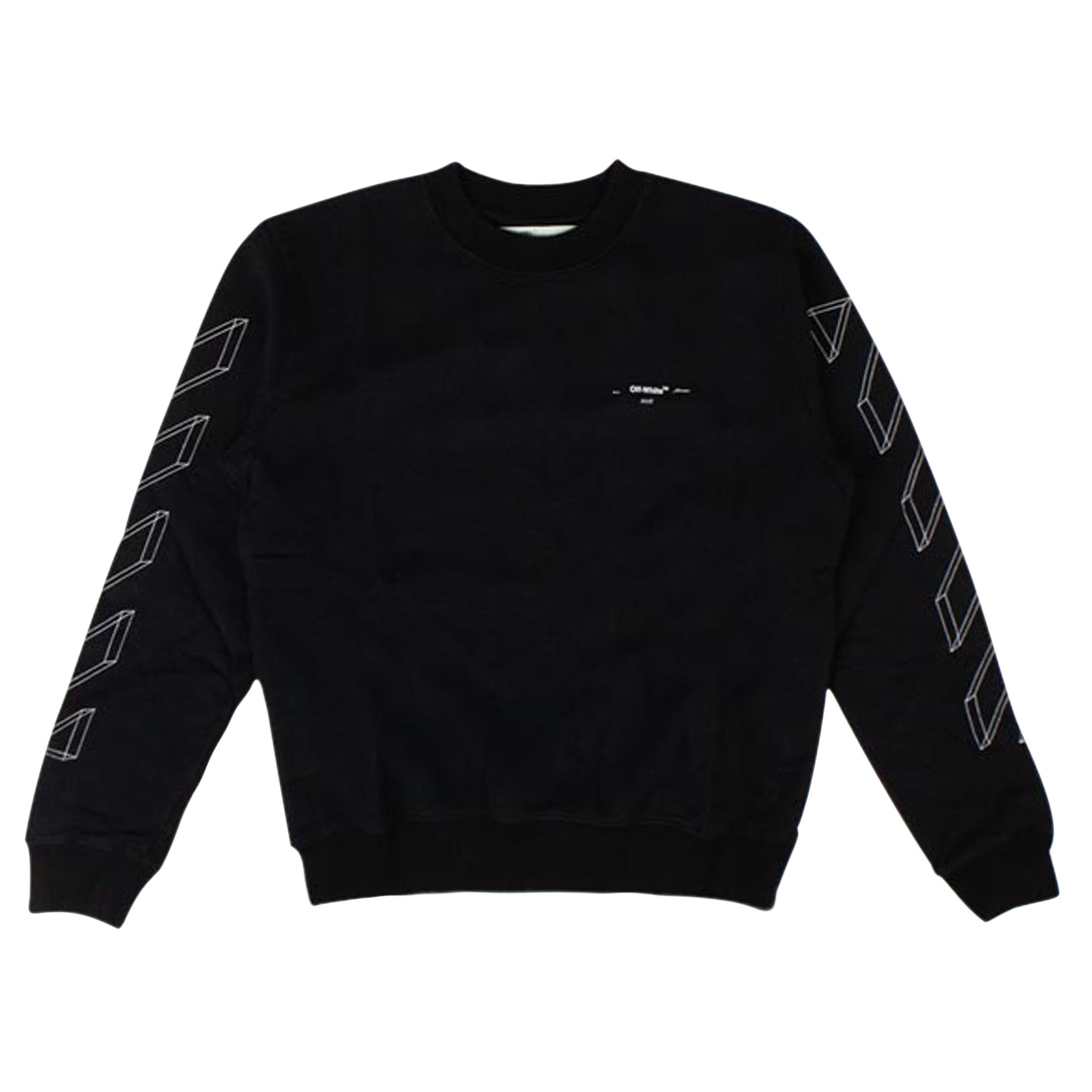 Size xxs Off White 3D Line Crewneck Sweatshirt Black