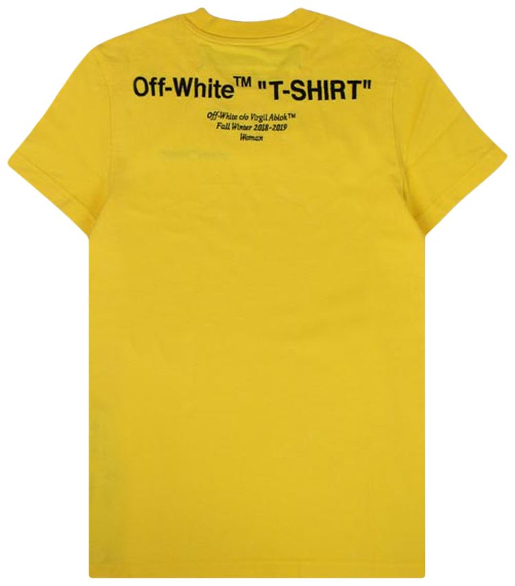 Off White Quotes T Shirt Yellow