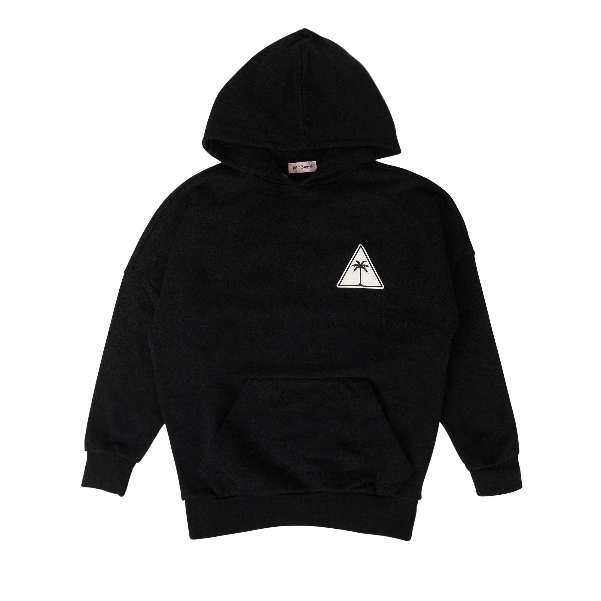 Buy Palm Angels Triangle Logo Hooded Sweatshirt 'Black