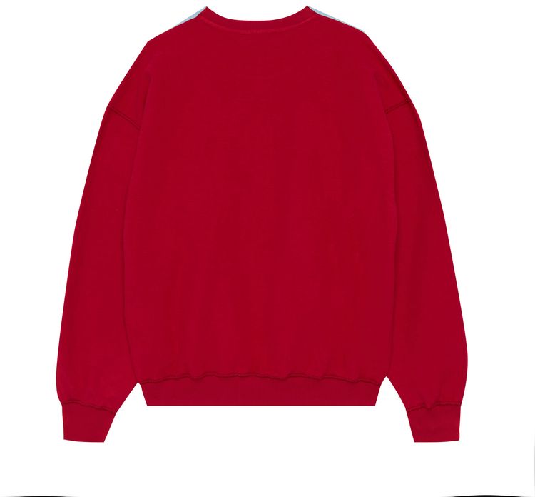 JW Anderson Deconstructed Fleece Back Sweatshirt RedBlue