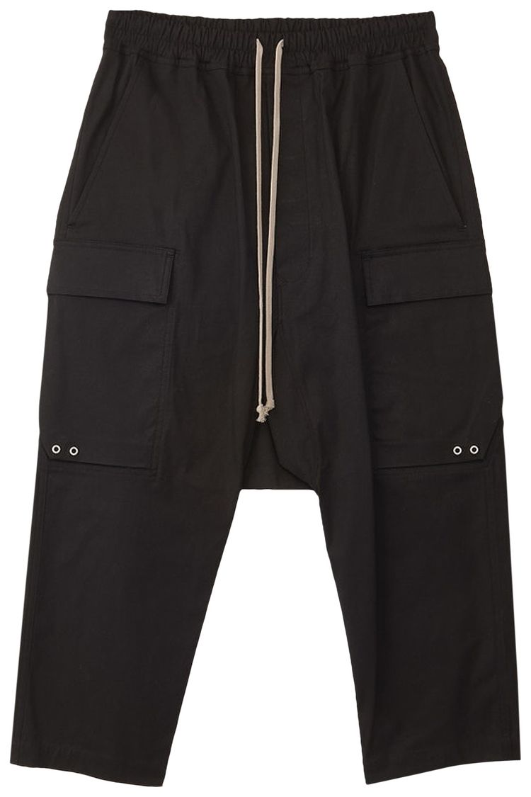 Rick Owens Drawstring Cropped Pants Black