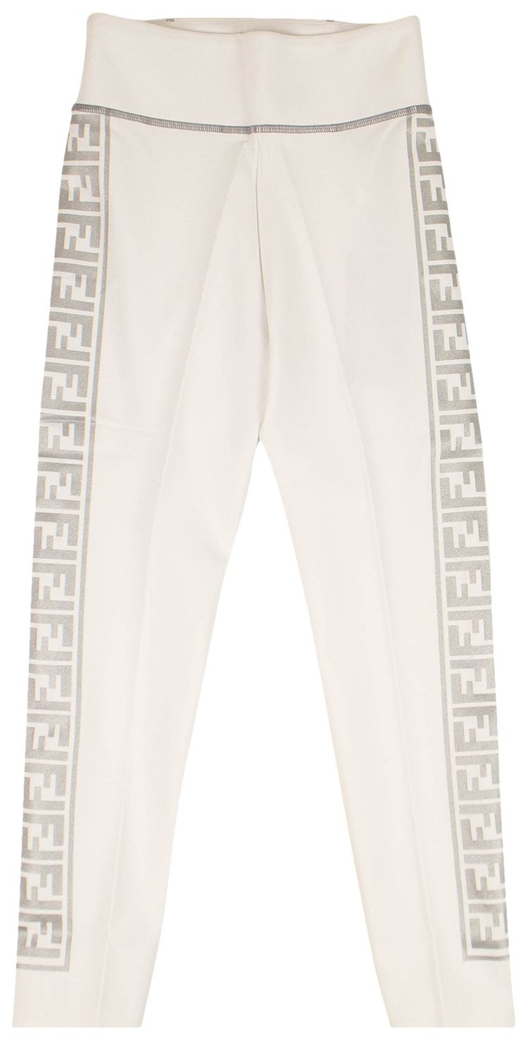 Fendi Fendirama Fitness Leggings WhiteSilver