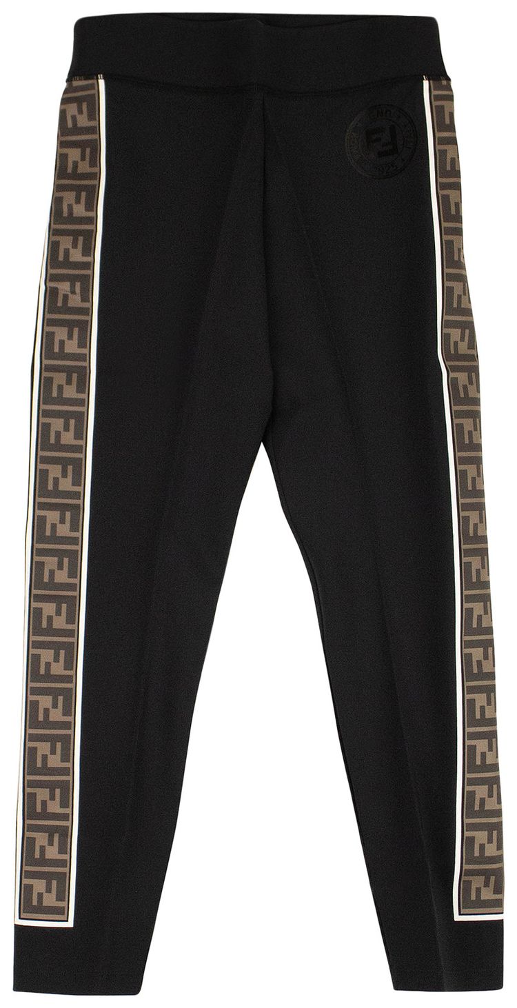 Fendi Logo Tape Fitness Leggings Black