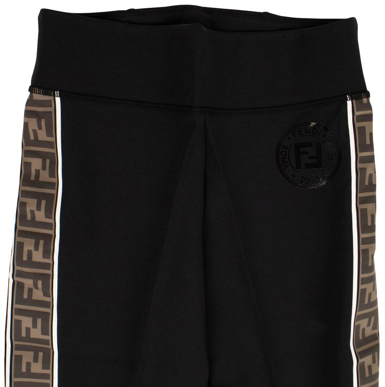 Fendi Logo Tape Fitness Leggings Black