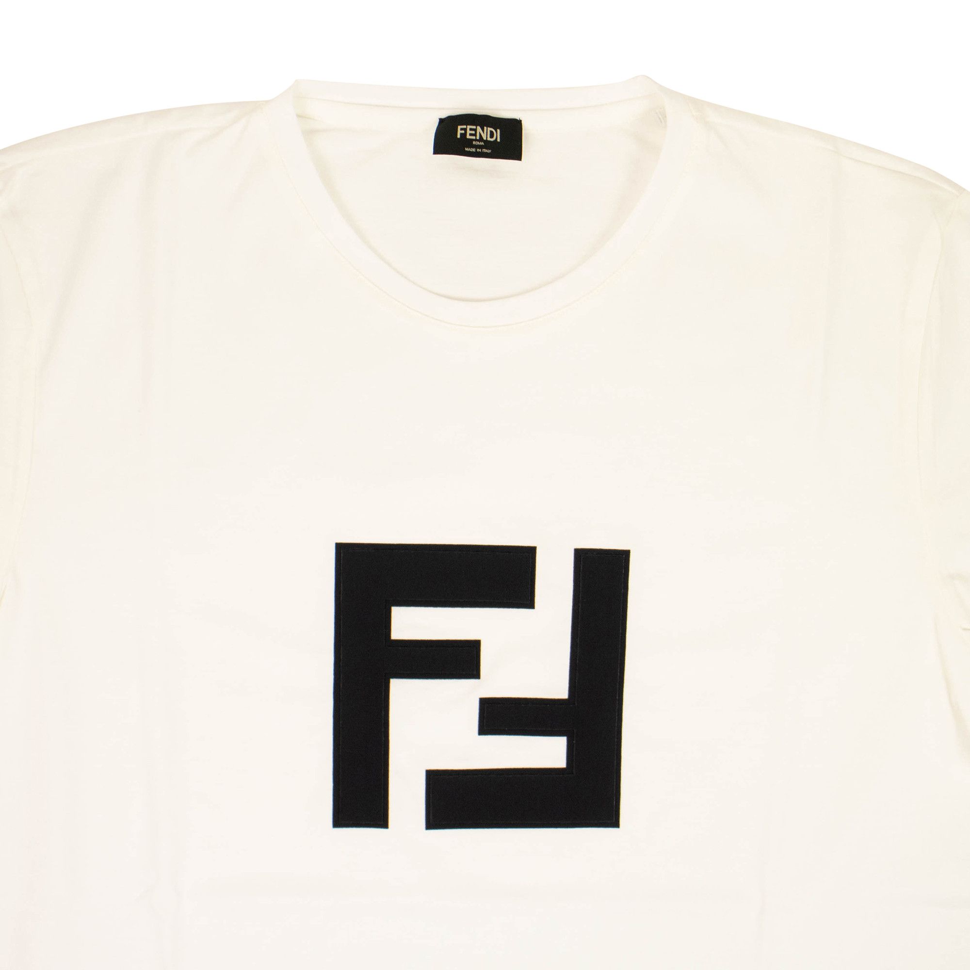 Buy Fendi FF Short Sleeve T-Shirt 'White' - FAF532 A54P Buy Fendi FF Short Sleeve T-Shirt 'White' - FAF532 A54P