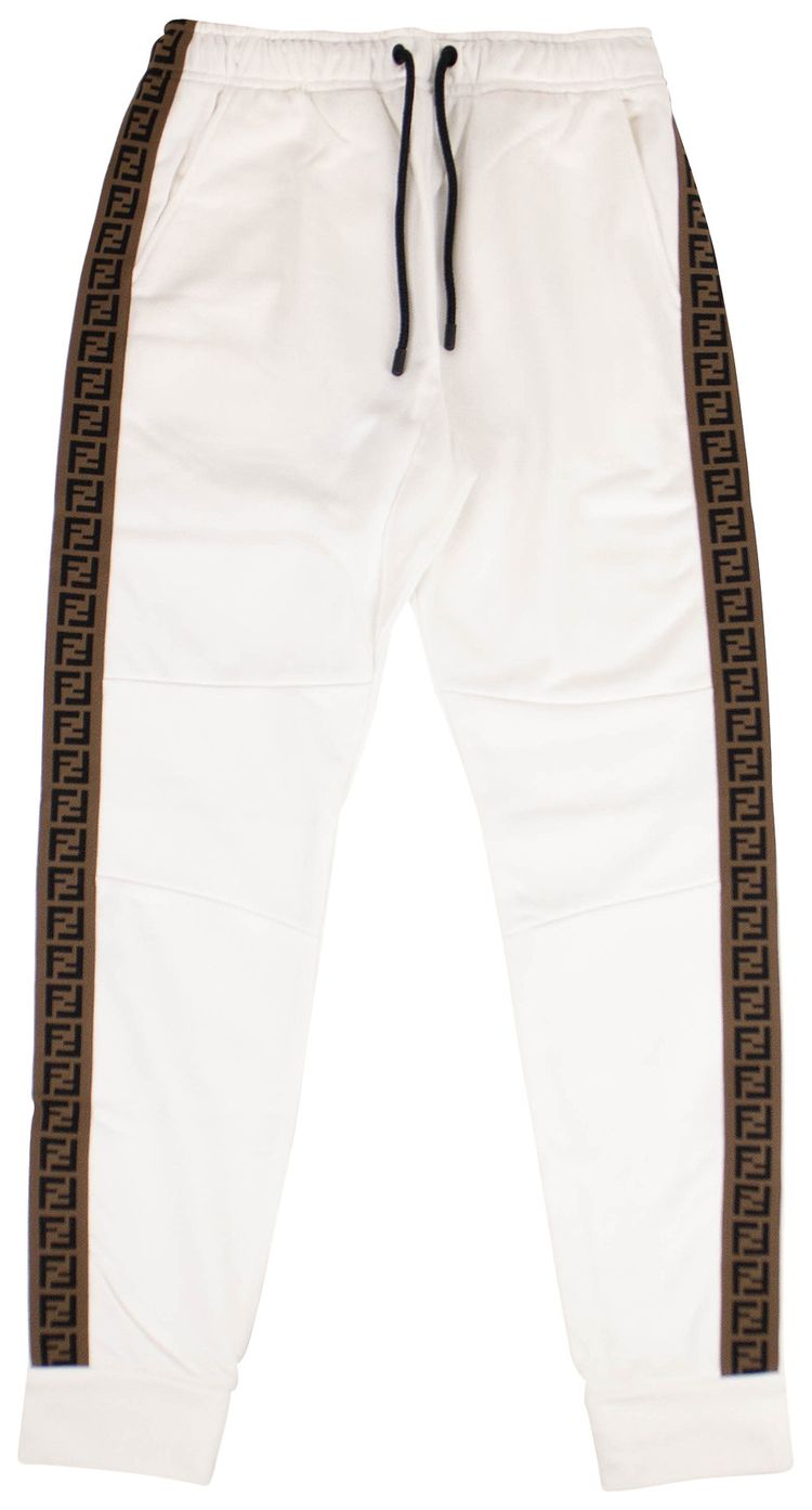 Fendi FF Pantalone Track Pants WhiteTobacco