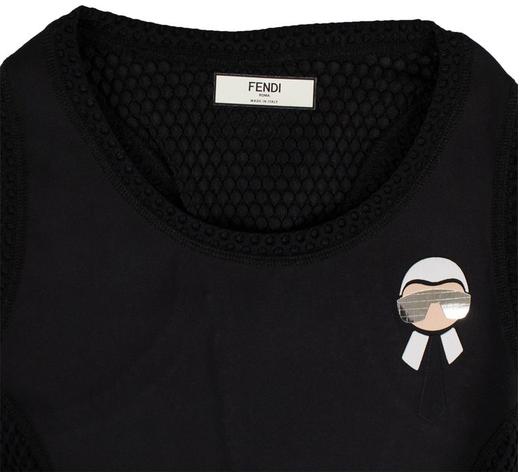 Fendi x Karl Lagerfeld Canotta Fitness Tank Top Black