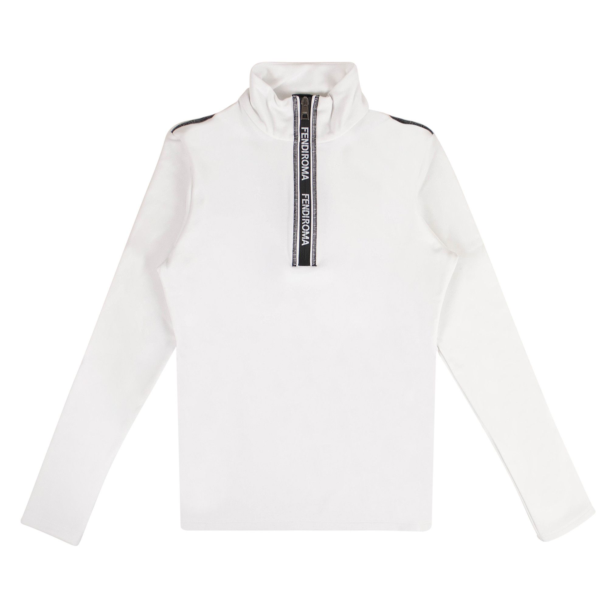 Buy Fendi Quarter Zip Workout Top White FAF108 A8WM F0ZNM GOAT