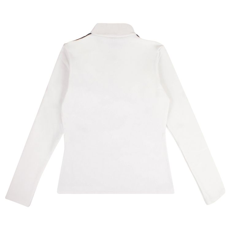 Fendi Quarter Zip Workout Top White