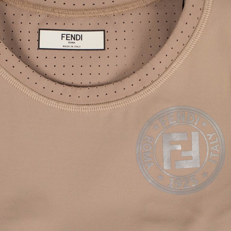 Fendi FF Motif Tank Top Beige