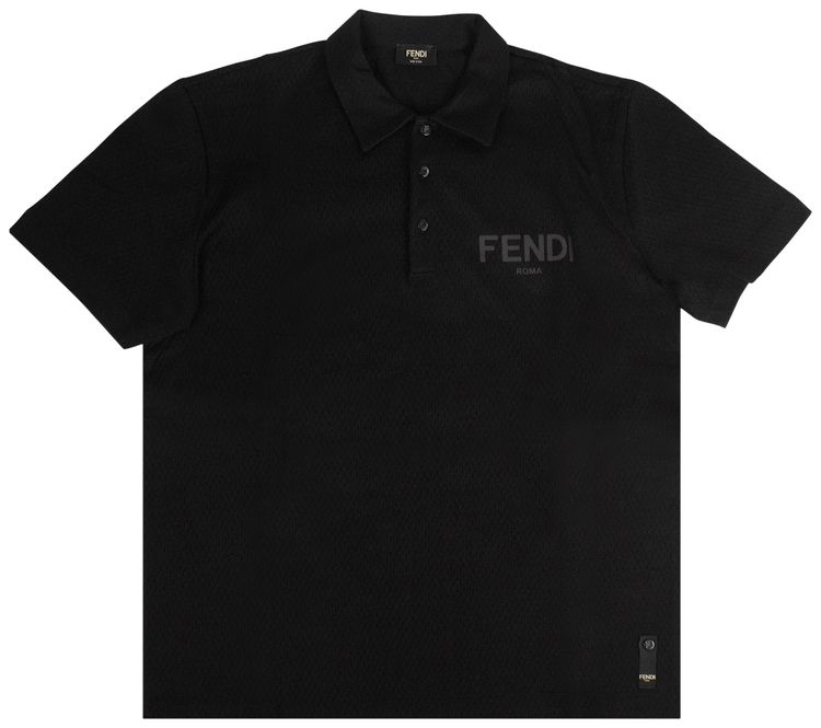 Fendi Net Logo Polo Black