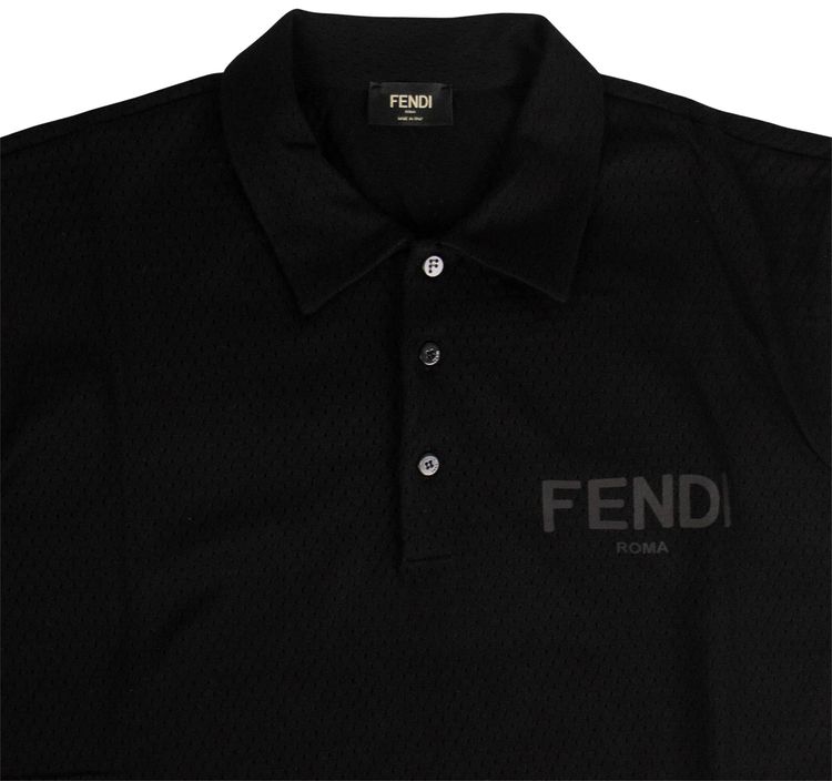 Fendi Net Logo Polo Black