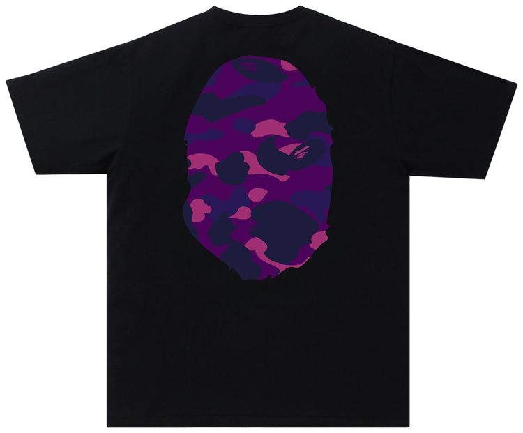 BAPE Color Camo Big Ape Head Tee BlackPurple