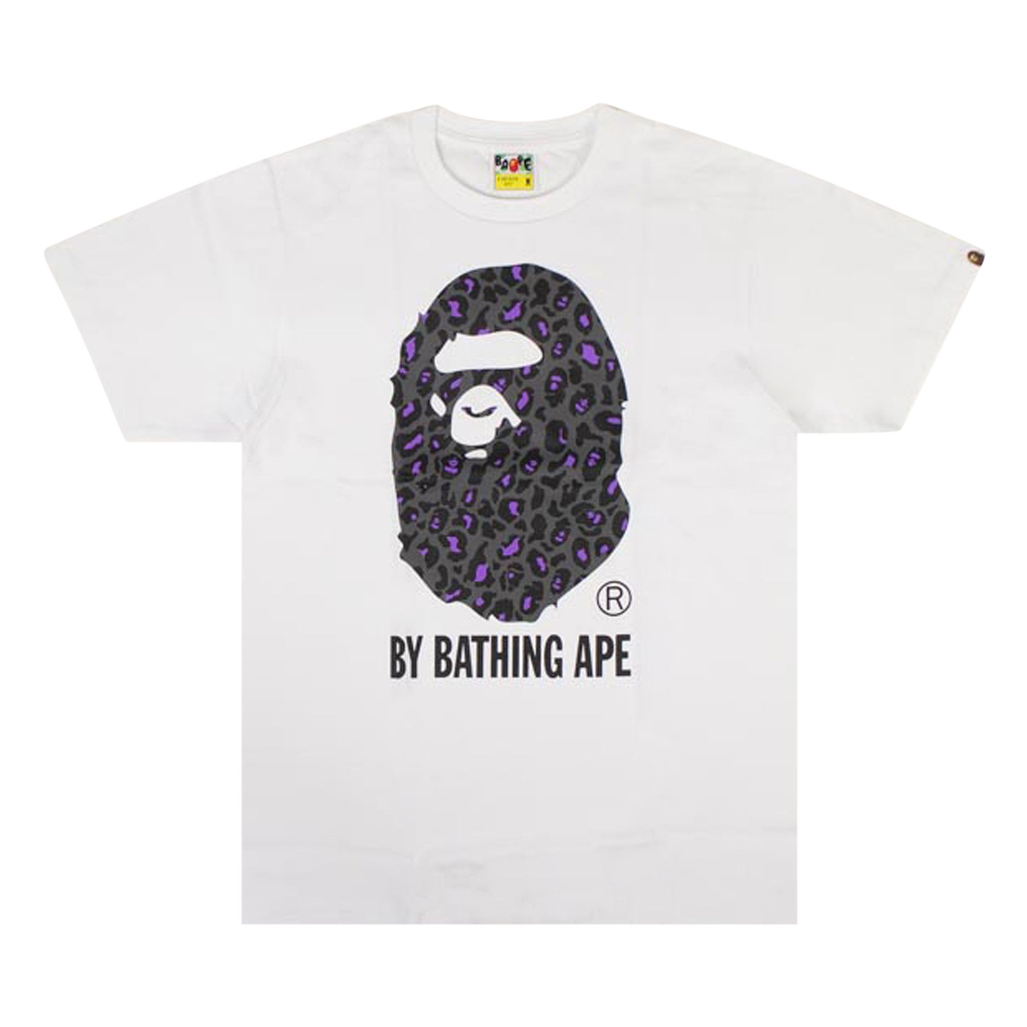 Buy BAPE Leopard Big Ape Head Tee 'White/Black' - 1G80 110 060