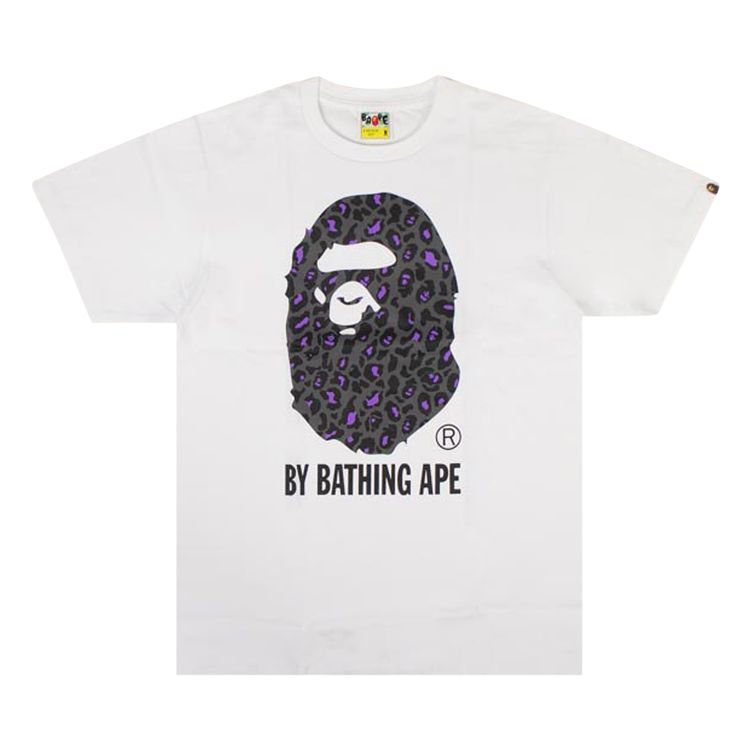 BAPE Leopard Big Ape Head Tee WhiteBlack