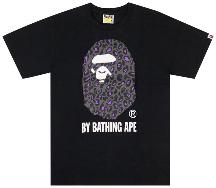 Buy BAPE Leopard Big Ape Head Tee 'Black' 1G80 110 060 BLACK GOAT