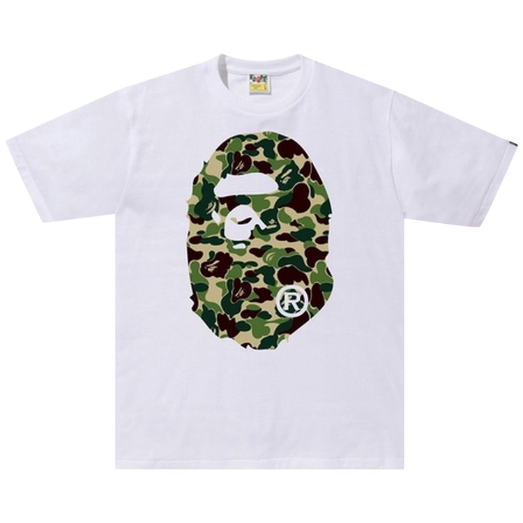 BAPE ABC Camo Big Ape Head Tee WhiteGreen