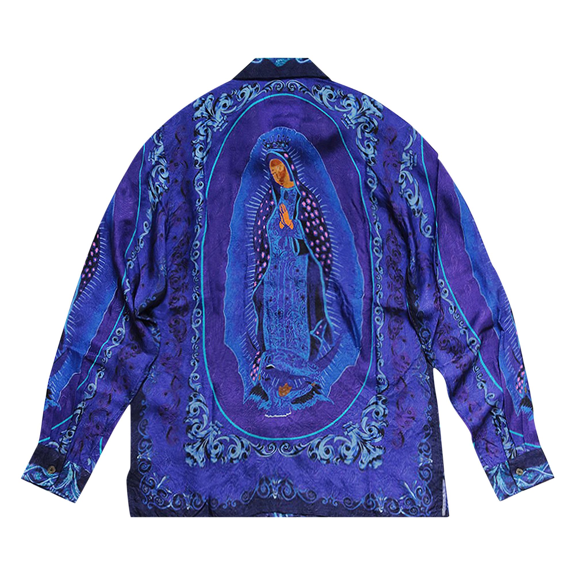 Buy Kapital Virgin Mary Open Collar Shirt 'Purple
