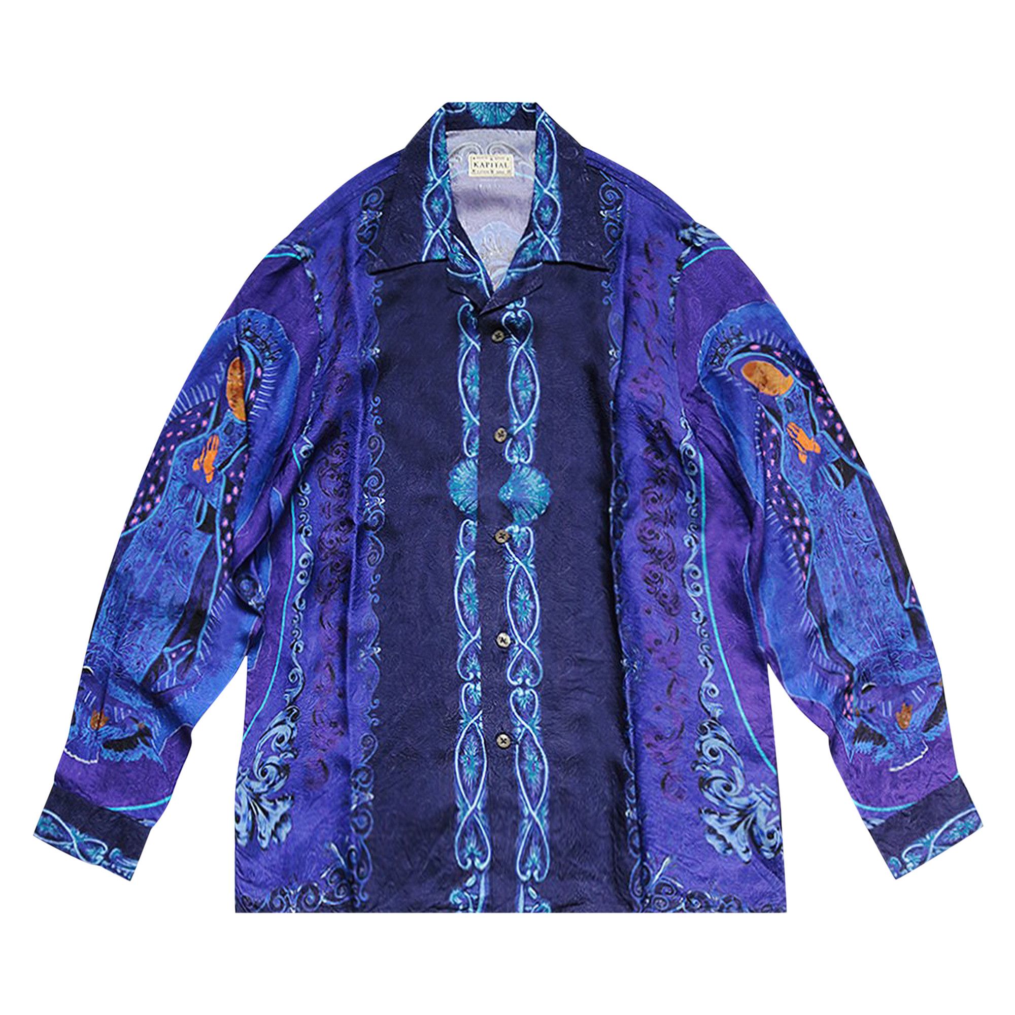 KAPITAL Virgin MARIA Shirt シャツ Buy Kapital Virgin Mary Open Collar Shirt 'Purple' - KOR2002LS13