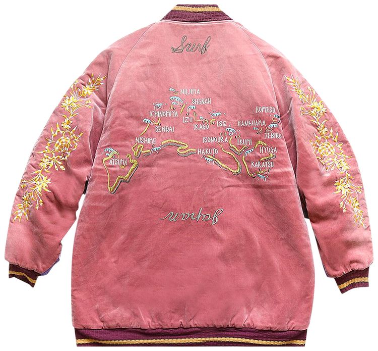 Kapital Velveteen J Wave Souveir Cardigan Pink